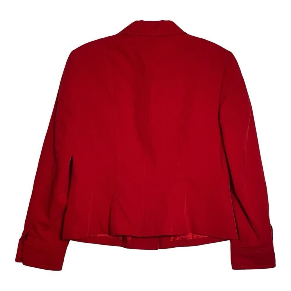 Talbots Petites Red Cotton‎ Linen Blend Blazer Jacket Size 6 - Picture 2 of 8
